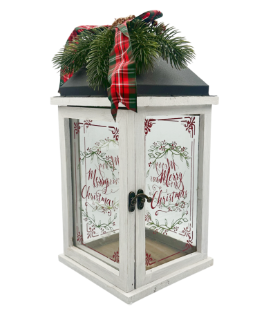 FIGURINE & PLUSURI - Felinar Decorativ Merry Christmas – Lanternă Lemn Crăciun | Prăvălia cu Surprize