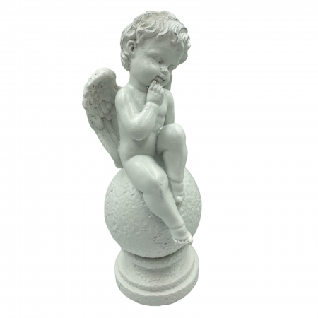 Inger decorativ RAPHAEL, Alb, 22cm
