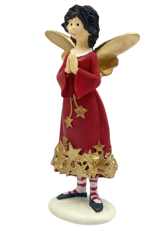 Figurină Îngeraș cu Aripi Aurii – Decorațiune de Crăciun [1]