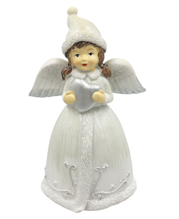 Figurină îngeraș alb cu mantie decorată SERENA [1]