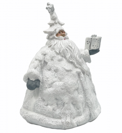 Figurina Mos Craciun GLAM, Alb, 15cm [1]