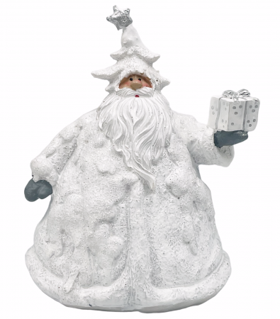 SWEET WONDERLAND - Figurina Mos Craciun GLAM, Alb, 15cm