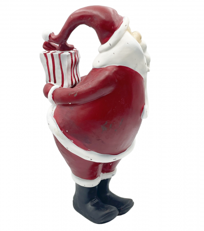 Figurina Mos Craciun cu cadou PLUMPY, 15x33cm [2]