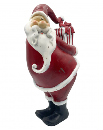 FIGURINE & PLUSURI - Figurina Mos Craciun cu cadou PLUMPY, 15x33cm