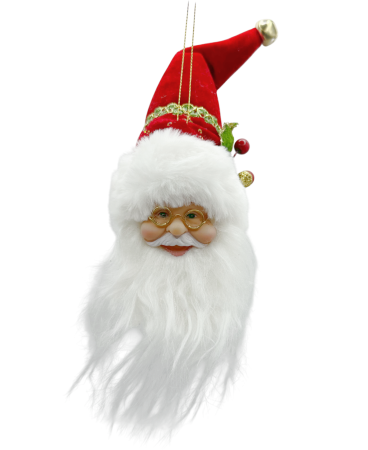 SERVIRE & DECORARE MASA CRACIUN - Figurina Mos Craciun - Decor pentru sticla JOY, Rosu, 28cm