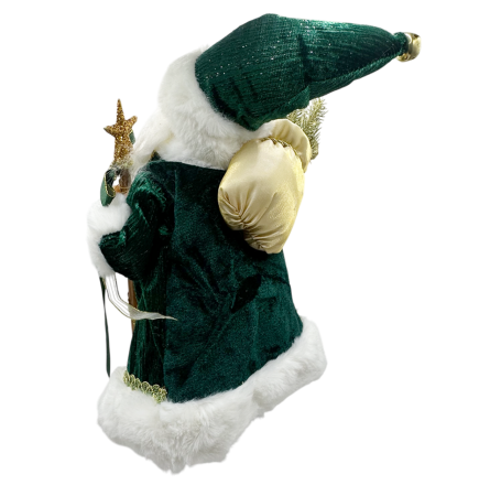 Figurina Mos Craciun NOEL, Verde, 45cm [2]