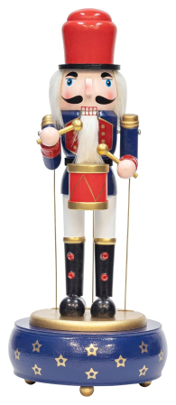 DECORATIUNI MUZICALE - Figurina muzicala animata Craciun - Spargatorul de Nuci JAMES, Albastru