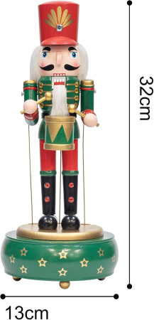 Figurina muzicala animata Craciun - Spargatorul de Nuci JAMES, Verde [3]