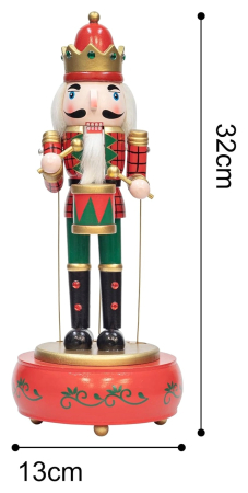 Figurina muzicala animata Craciun - Spargatorul de Nuci JAMES, Rosu [2]