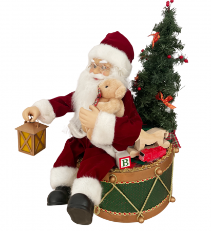 DECORATIUNI MUZICALE - Figurina animata & muzicala Mos Craciun MAGIC, 50cm