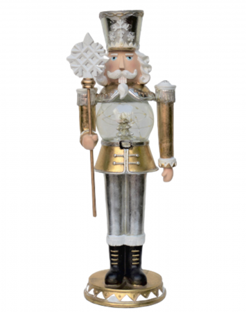 DECORATIUNI MUZICALE - Spargatorul de Nuci cu lumina LED SAMUEL, Auriu, 16x50cm
