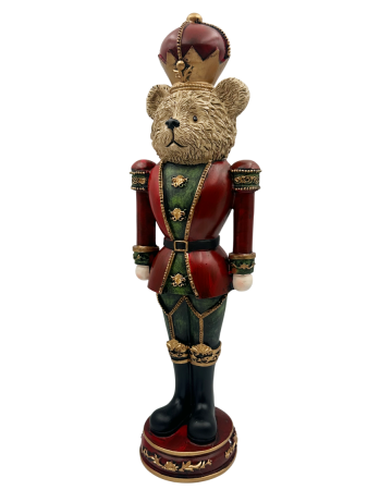 Figurină Urs de Crăciun rosu-verde cu coroana IMPERIALE [1]