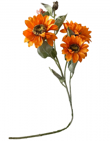 DE TOAMNA - Floarea Soarelui artificiala SOLE, Portocaliu, 65cm