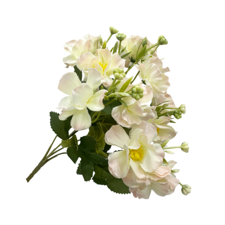 Flori Artificiale - Flori artificiale LOUISE, Alb rose, 25cm