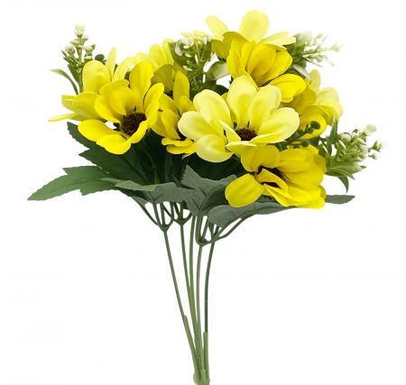 De Vara - Flori artificiale SYLVIA, Galben, 30cm