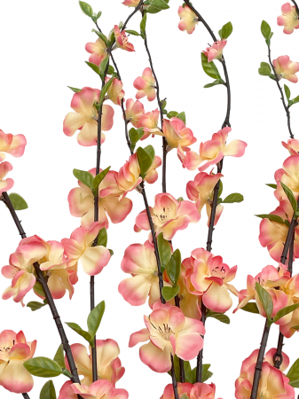 Crenguta cu flori artificiale BLOSSOM, Roz piersica, 100cm [1]