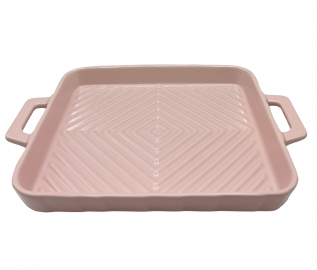 Vas ceramic pentru copt si servire GIULIO, Roz, 20x18cm [1]