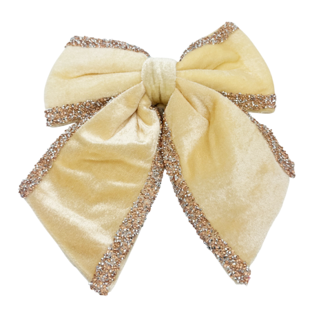 GLOBURI & FLORI DE BRAD - Funda decorativa pentru brad VELVET, Auriu, 20cm