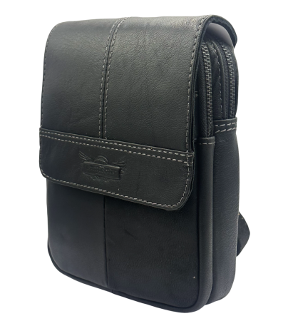 ACCESORII BARBATI - Geanta neagra pentru barbati URBAN din piele