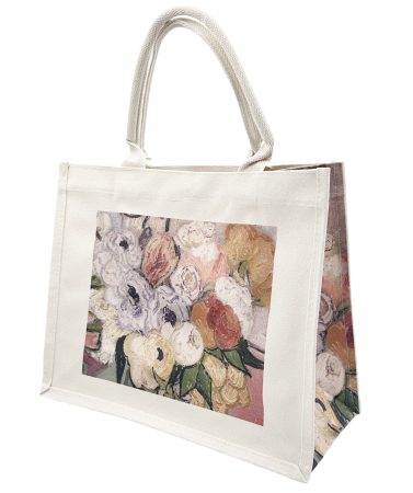Genti & Shoppere - Geanta din panza FLORAL ART - Tote bag casual