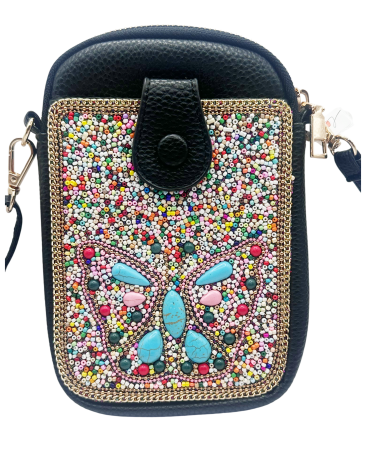 Geanta crossbody BUTTERFLY JEWEL - cu margele hand made [1]