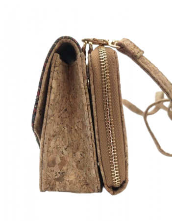Geanta crossbody din pluta EVORA, Cu portofel detasabil [3]