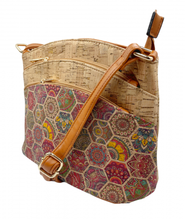 Geanta crossbody din pluta CAROLINA, Cu 2 buzunare [1]