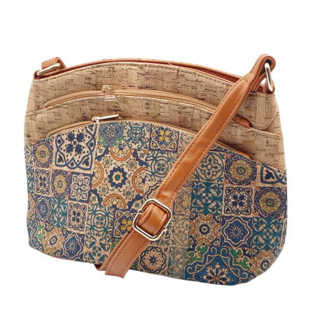 Genti & Rucsacuri - Geanta crossbody din pluta HAILEY, Cu 2 buzunare