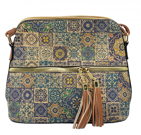 Geanta crossbody din pluta HAILEY, Cu ciucuri [3]