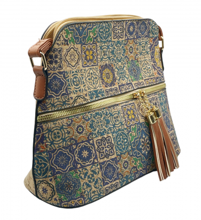 Geanta crossbody din pluta HAILEY, Cu ciucuri [1]