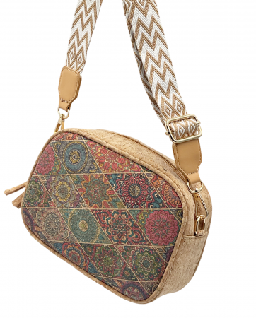 Geanta crossbody din pluta ISADORA, Bareta textil [4]