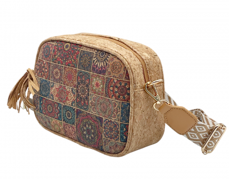 Geanta crossbody din pluta ISADORA, Bareta textil [2]