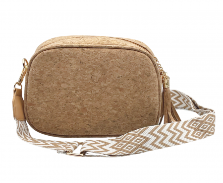 Geanta crossbody din pluta JACINDA, Bareta textil [2]