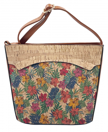 Genti & Rucsacuri - Geanta crossbody din pluta LEONIE, Cu 1 buzunar