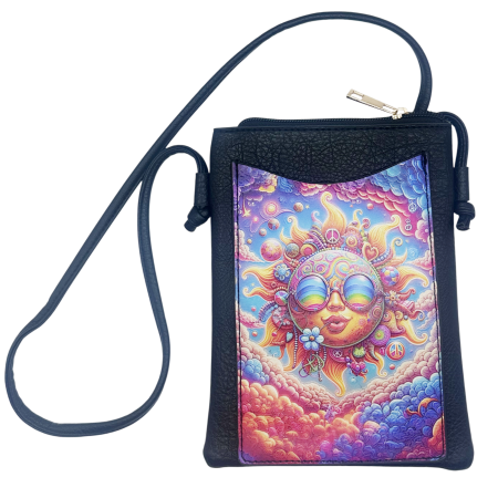 MODA & ACCESORII - Geantă Crossbody Hippie Sun - Model soare 