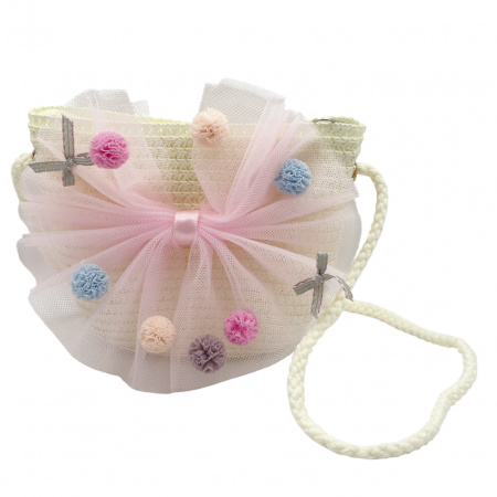 ACCESORII VESTIMENTARE COPII - Geanta de paie KIMMY pentru fetite, Crem