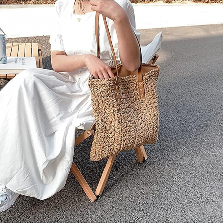 Geanta de paie Shopper CLETTA, Maro [1]