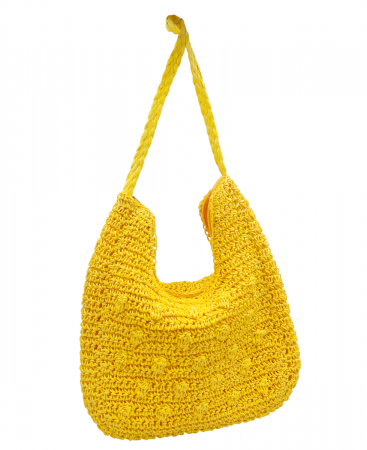 Geanta de paie FABIA, Galben, 34x32cm [1]