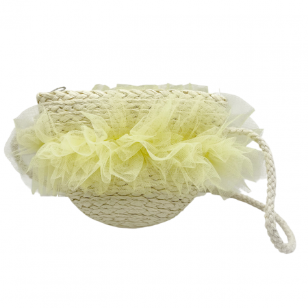 ACCESORII VESTIMENTARE COPII - Geanta de paie LACEY pentru fetite, Bej Galben