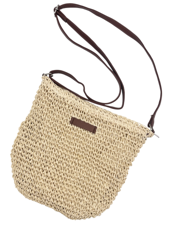 Genti De Paie - Geanta de Paie Nomad bej - Geanta crossbody de vara