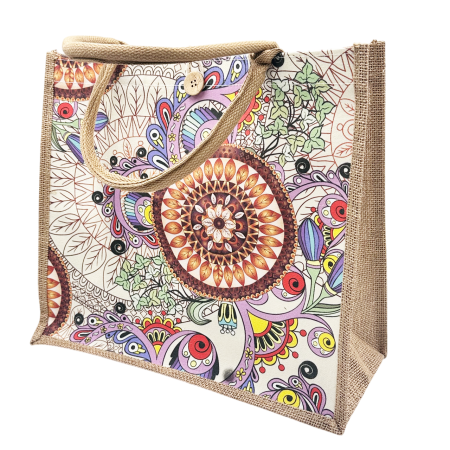 Geanta din iuta - Tote bag MANDALA [2]
