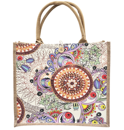 Geanta din iuta - Tote bag MANDALA [1]