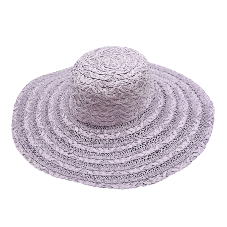 Palarii De Soare - Palarie de paie BREEZE pentru femei - Mov lavanda