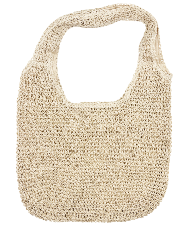 Geanta de vara din paie impletita bej - Shopper casual [0]