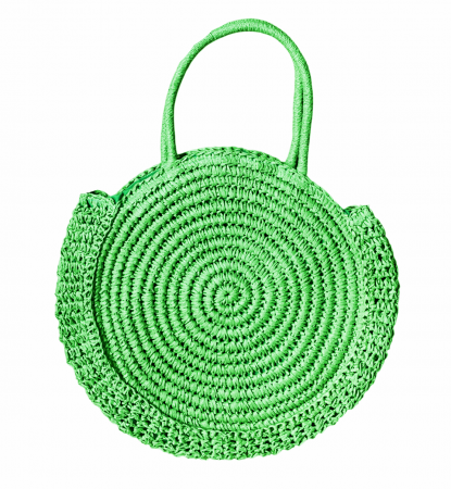 Genti De Paie - Geanta de paie ANTONIA, Verde, Cu barete de umar