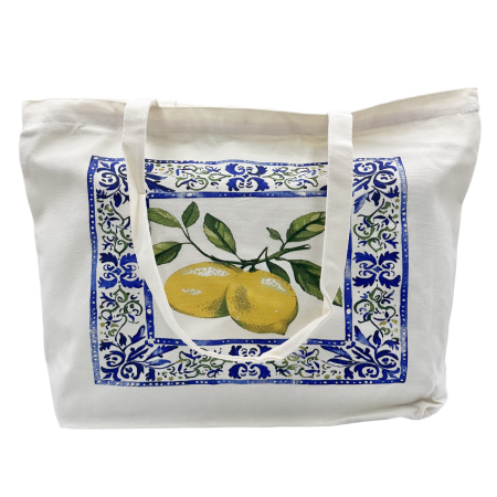 VARA CU STIL - Geanta Panza LIMONE AMALFI - Shopper cu fermoar