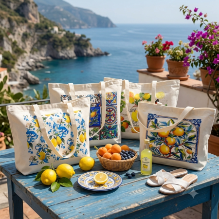 Geanta Panza LIMONE AMALFI - Shopper cu fermoar [8]