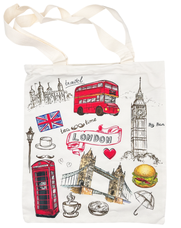 Genti & Shoppere - Geanta panza LONDON - Tote bag cu fermoar