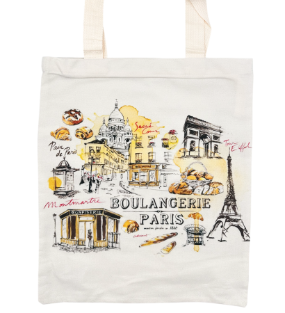 Geanta panza PARIS MONTMARTRE - Tote bag cu fermoar