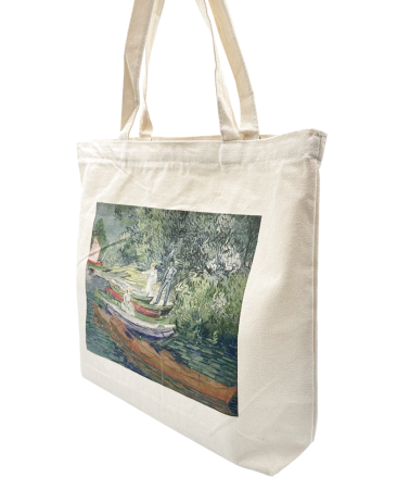 Geanta Panza RETRO BOATS tip Shopper cu fermoar, 43x8x37 cm [2]